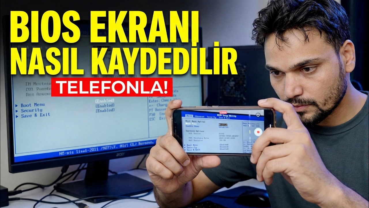 Telefonu Kullanarak Bilgisayar BIOS Ekranını Kaydetme
