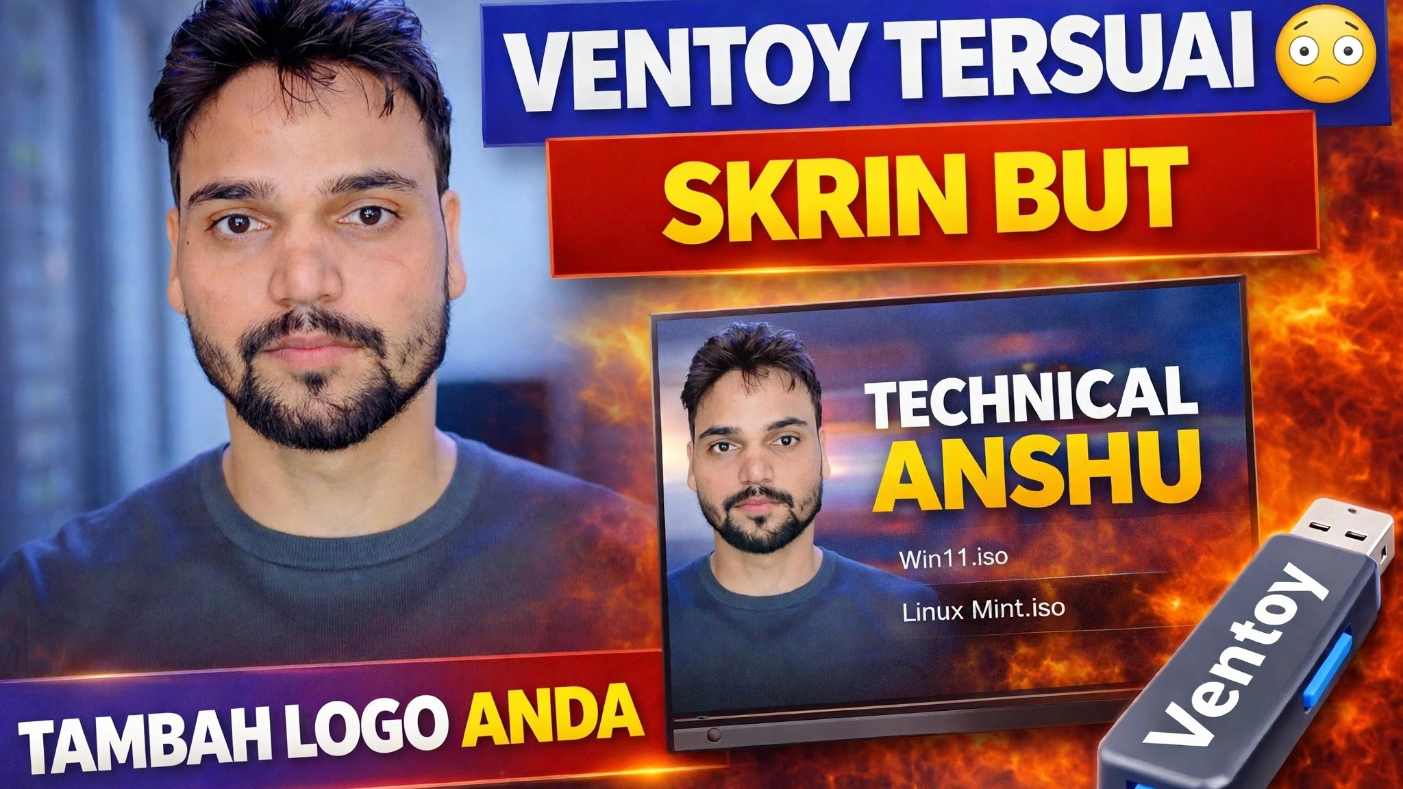 Persediaan Kertas Dinding Tersuai Ventoy 🔥 Tambahkan Penjenamaan Anda