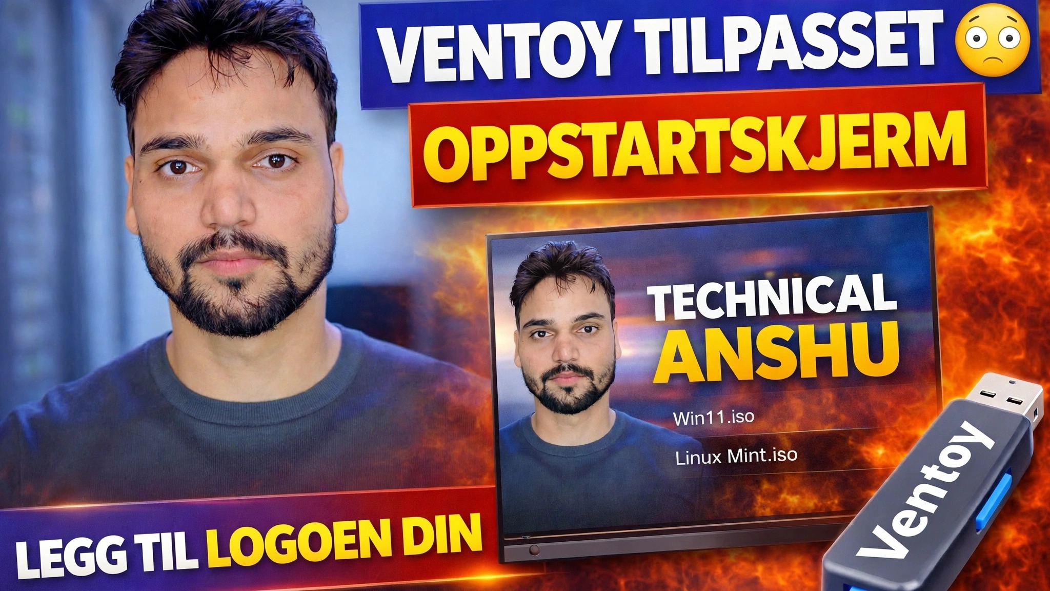 Ventoy tilpasset bakgrunnsoppsett 🔥 Legg til merkevarebyggingen din