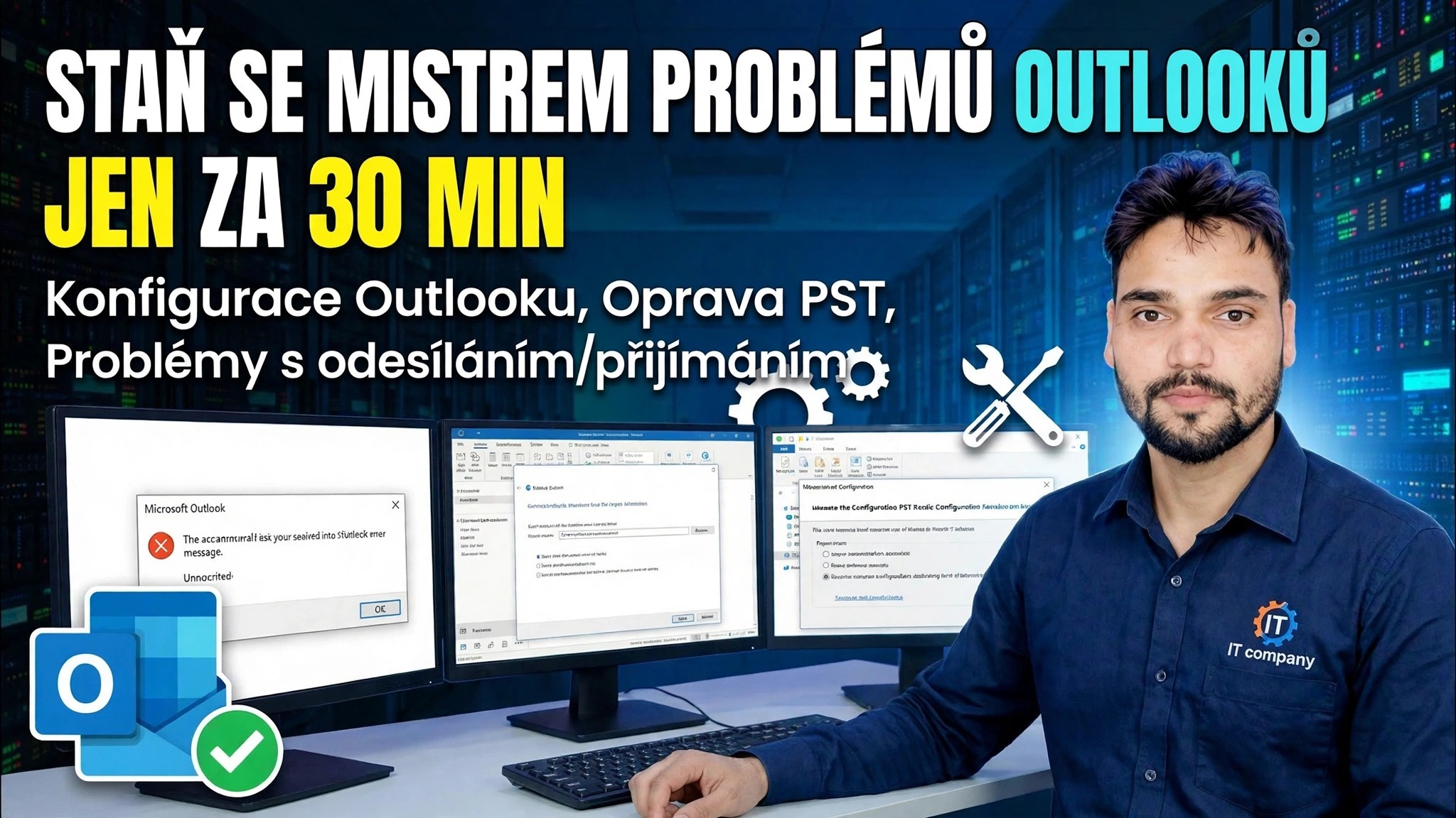 Průvodce úplným nastavením aplikace Outlook a opravou chyb 🔥 Nastavení profilu IMAP POP PST ScanPST