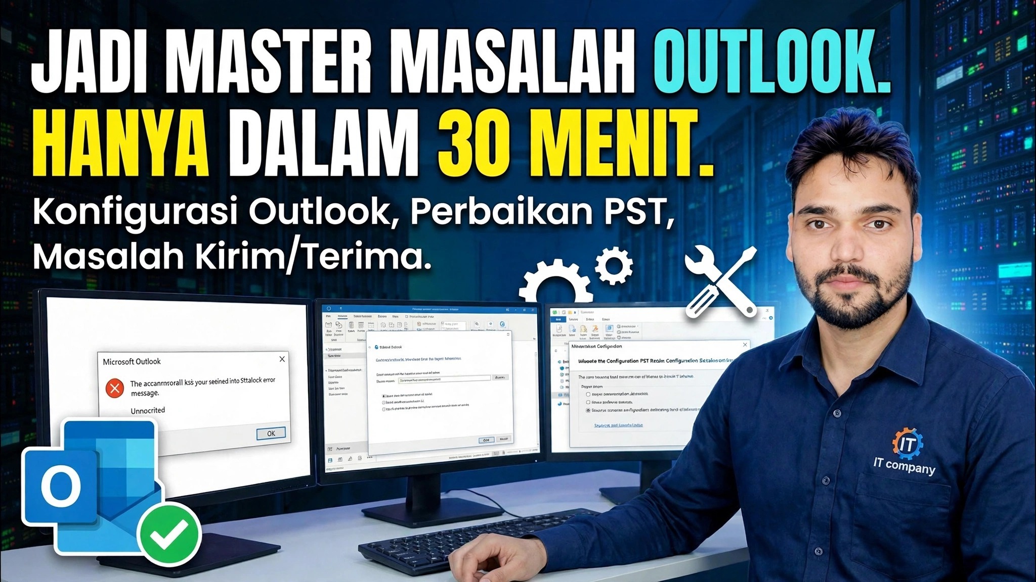 Panduan Pengaturan Lengkap & Perbaikan Kesalahan Outlook Pengaturan Profil IMAP POP PST ScanPST