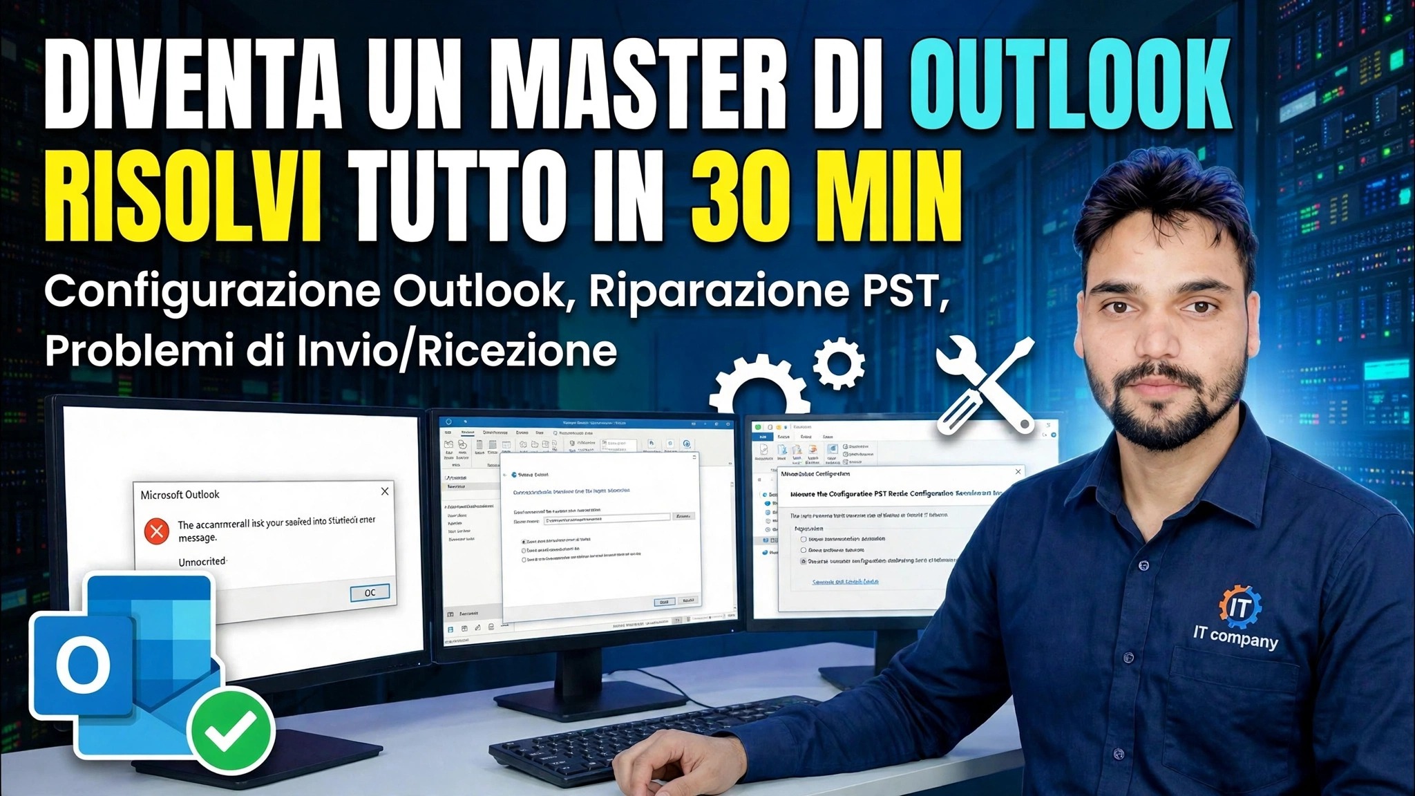 Guida alla configurazione completa e alla correzione degli errori di Outlook 🔥 Configurazione del profilo IMAP POP PST ScanPST