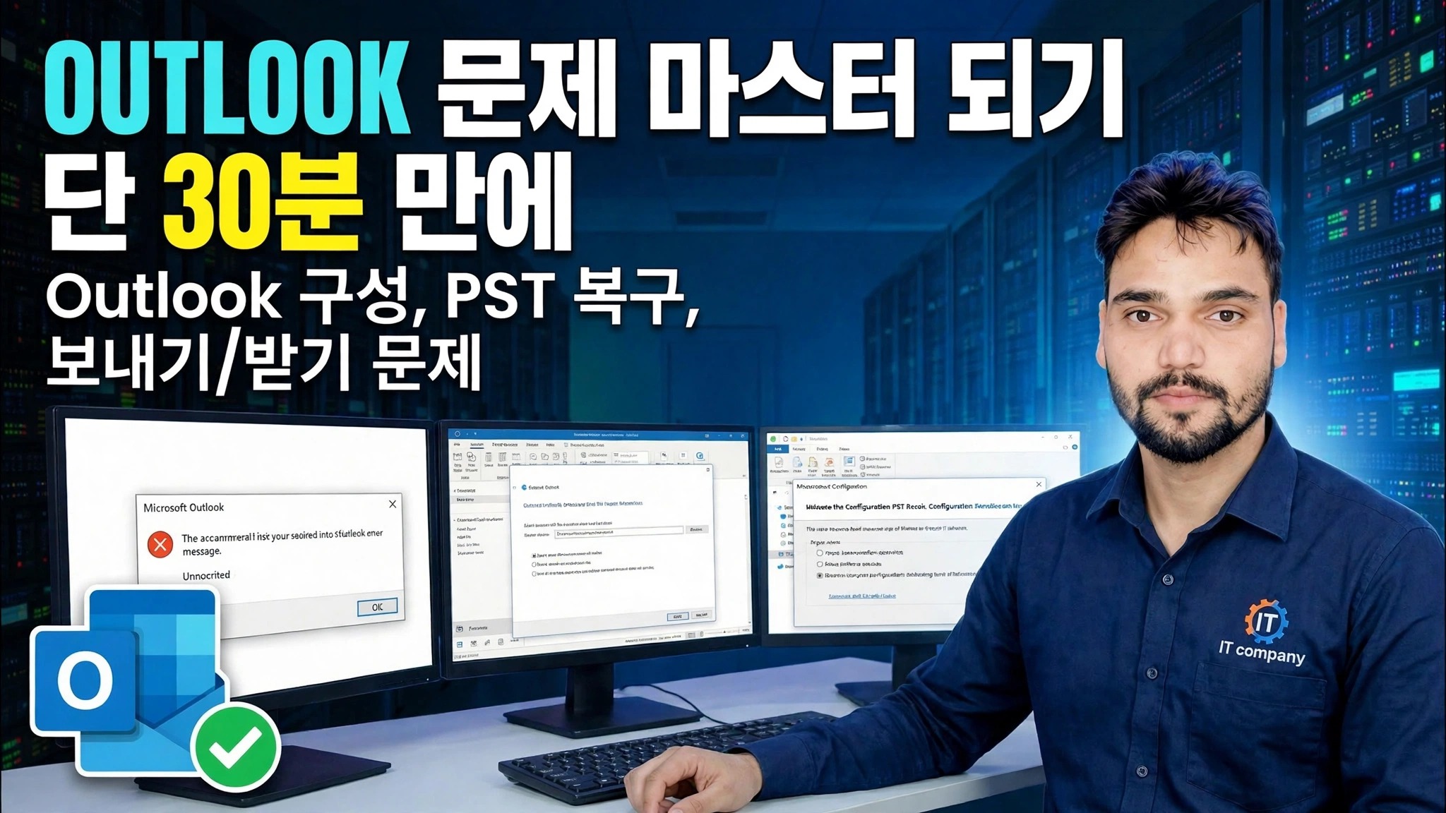 Outlook 전체 설정 및 오류 수정 가이드 🔥 IMAP POP PST ScanPST 프로필 설정