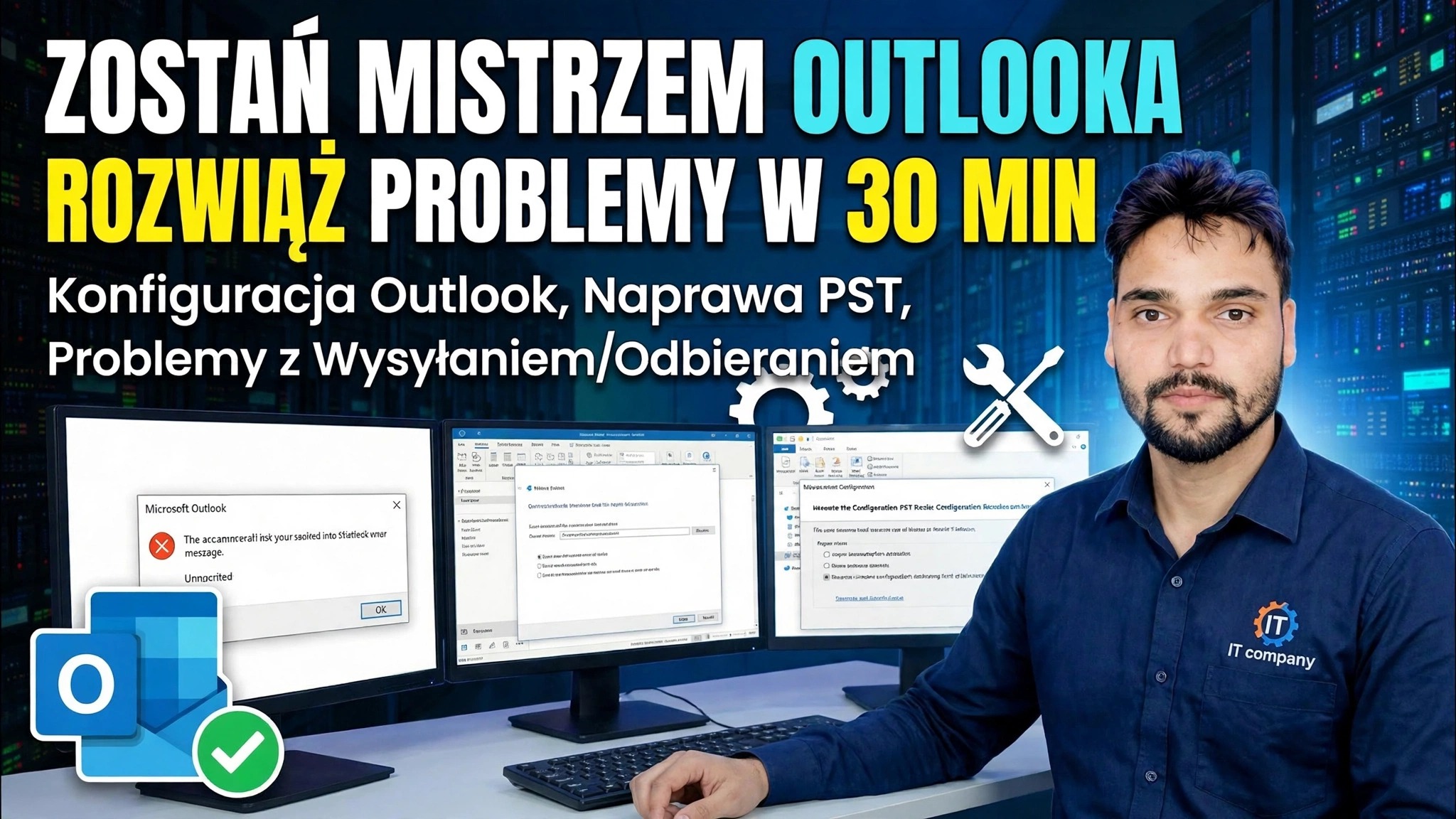 Przewodnik po pełnej konfiguracji i naprawie błędów programu Outlook 🔥 Konfiguracja profilu IMAP POP PST ScanPST