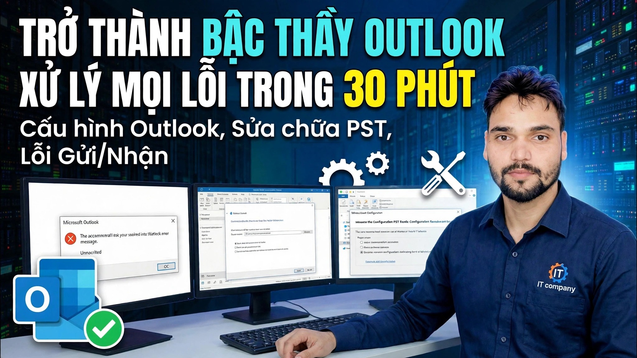 Hướng dẫn cài đặt và sửa lỗi đầy đủ của Outlook 🔥 Thiết lập hồ sơ IMAP POP PST ScanPST