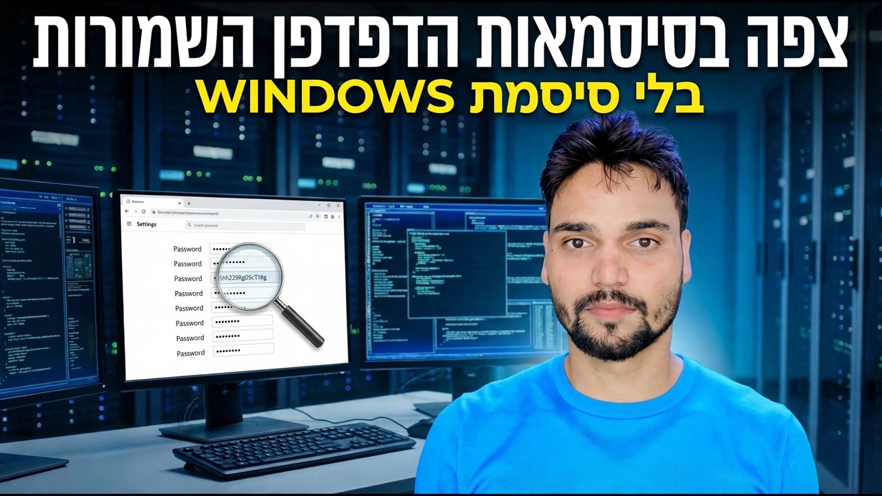 שחזור סיסמאות דפדפן שמורות - ללא סיסמת Windows