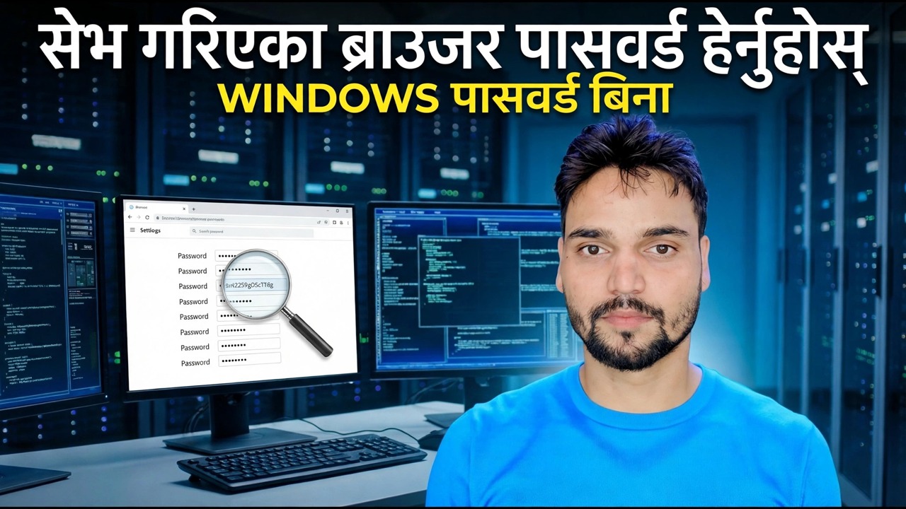 सुरक्षित गरिएको ब्राउजर पासवर्डहरू पुन: प्राप्ति गर्नुहोस् - कुनै विन्डोज पासवर्ड छैन