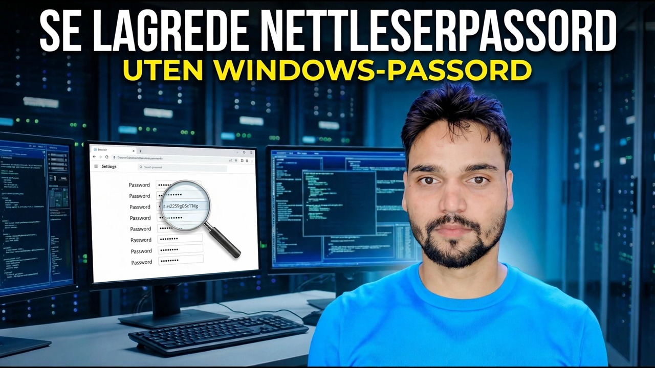 Gjenopprett lagrede nettleserpassord - ikke noe Windows-passord