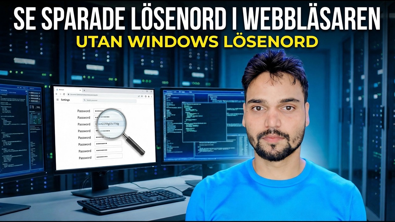 Återställ sparade webbläsarlösenord - Inget Windows-lösenord