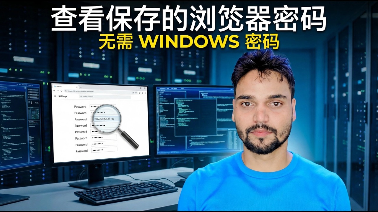 恢复保存的浏览器密码 - 无 Windows 密码