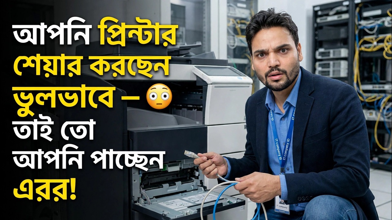 আপনি ভুল প্রিন্টার ভাগ করছেন 😳 তাই আপনি ত্রুটি পান!