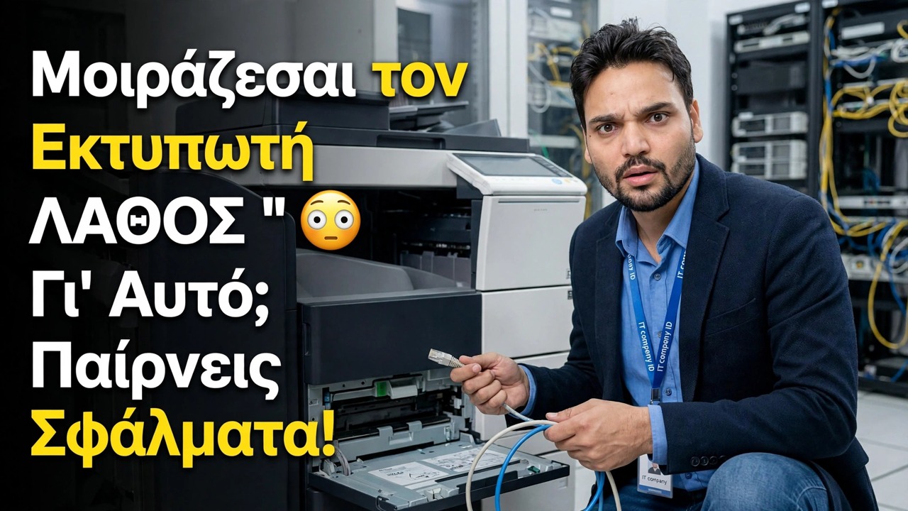 Μοιράζεστε τον εκτυπωτή ΛΑΘΟΣ 😳 Γι' αυτό λαμβάνετε σφάλματα!