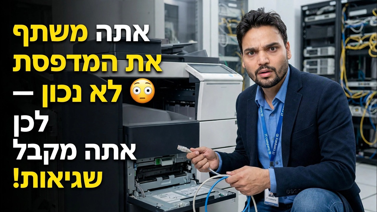אתה משתף מדפסת שגוי 😳 זו הסיבה שאתה מקבל שגיאות!