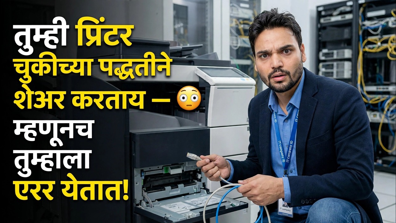 तुम्ही प्रिंटर चुकीचे शेअर करत आहात 😳 त्यामुळे तुम्हाला चुका होतात!