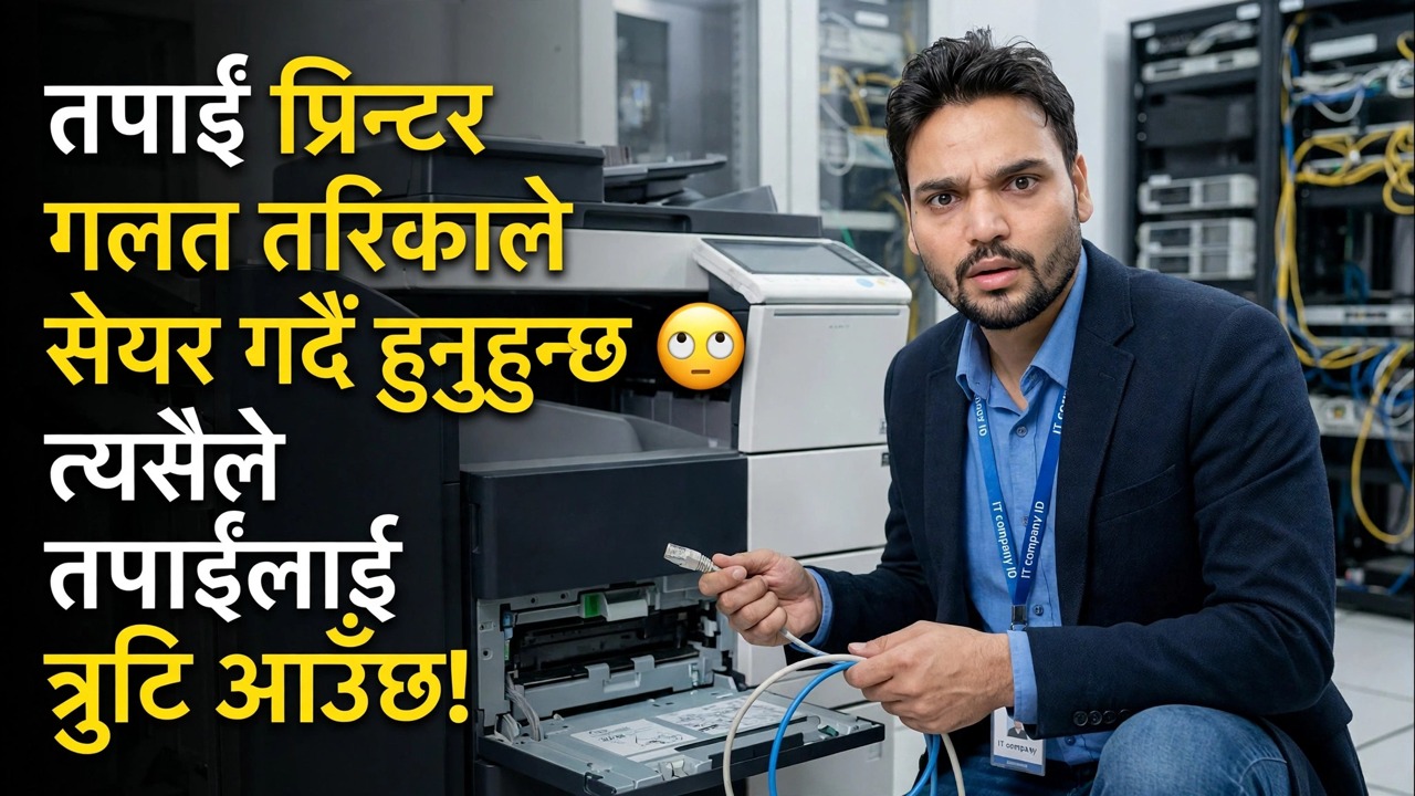 तपाइँ प्रिन्टर गलत साझा गर्दै हुनुहुन्छ 😳 त्यसैले तपाइँ त्रुटिहरू प्राप्त गर्नुहुन्छ!