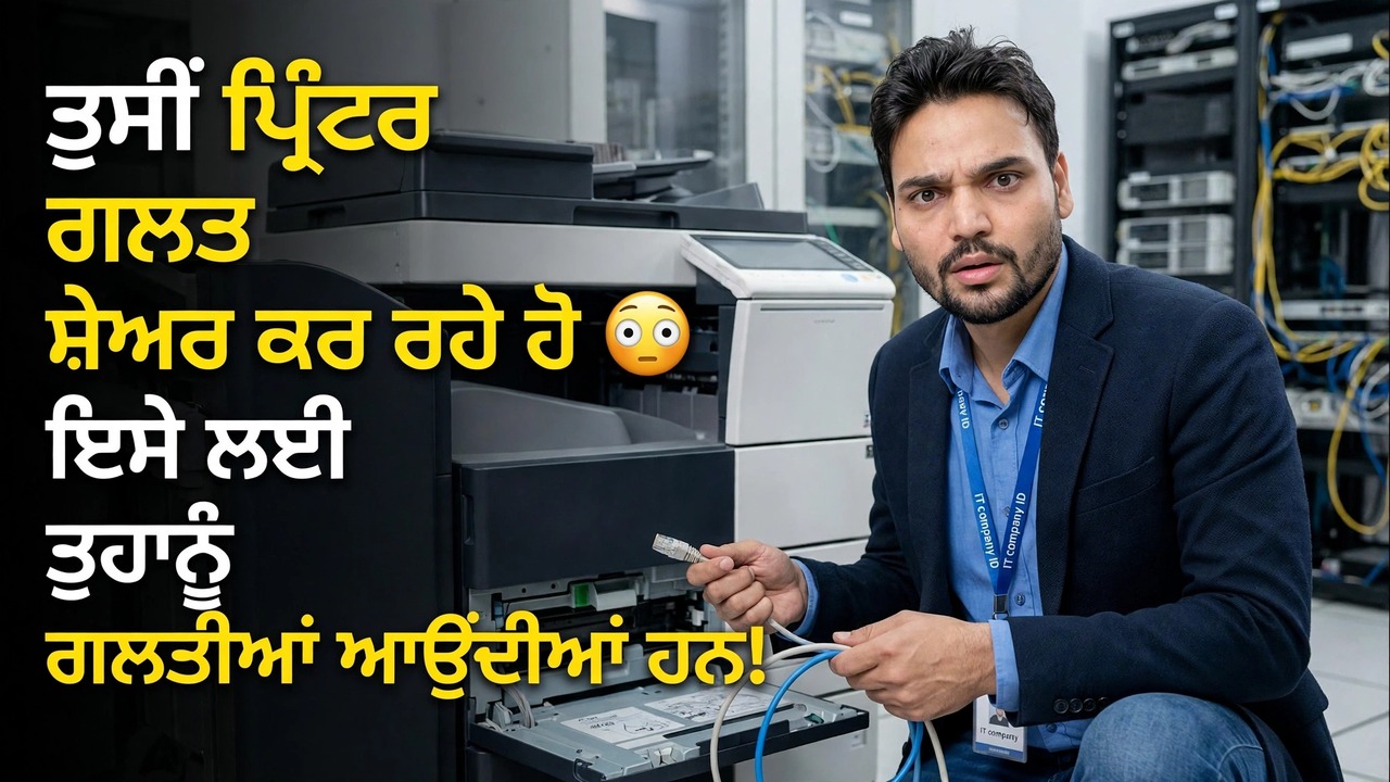 ਤੁਸੀਂ ਪ੍ਰਿੰਟਰ ਨੂੰ ਸਾਂਝਾ ਕਰ ਰਹੇ ਹੋ ਗਲਤ 😳 ਇਸ ਲਈ ਤੁਹਾਨੂੰ ਗਲਤੀਆਂ ਮਿਲਦੀਆਂ ਹਨ!