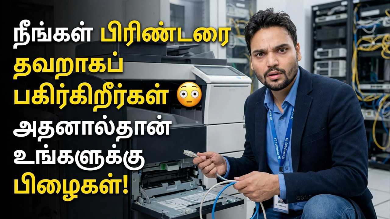நீங்கள் பிரிண்டரை தவறாகப் பகிர்கிறீர்கள் 😳 அதனால்தான் நீங்கள் பிழைகளைப் பெறுகிறீர்கள்!