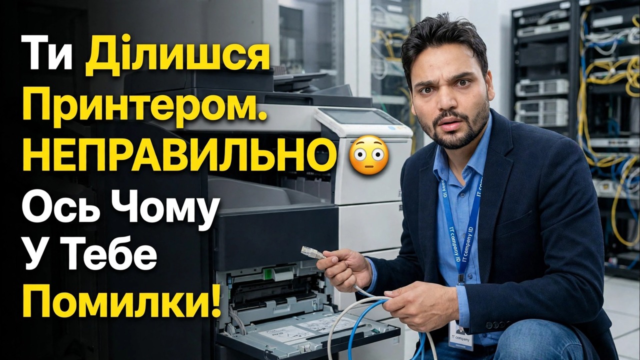 Ви надаєте спільний доступ до принтера НЕПРАВИЛЬНО 😳 Ось чому ви отримуєте помилки!