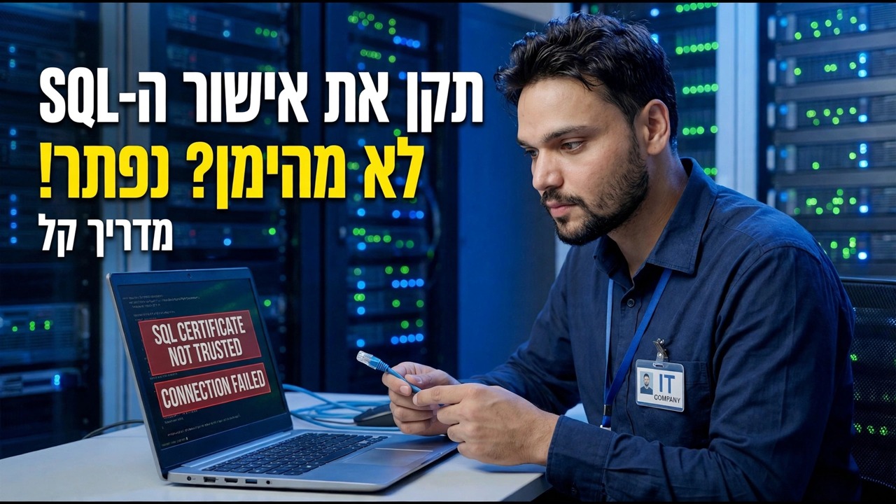 תקן שגיאת הצפנה של SQL Server - פתרון בלחיצה אחת