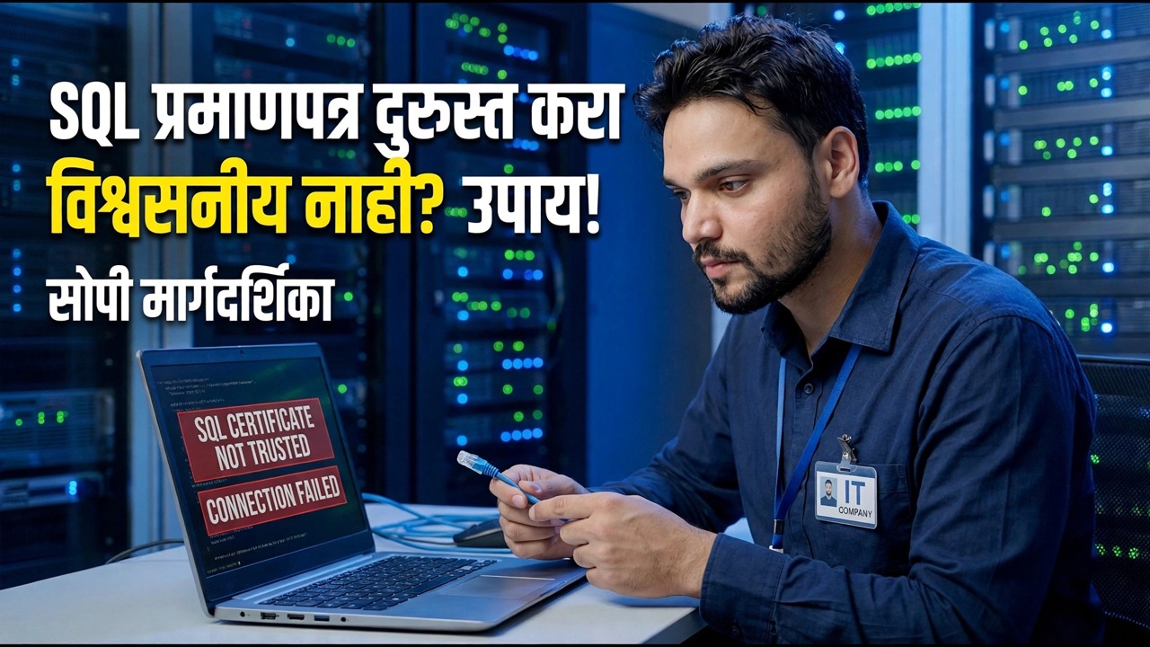 SQL सर्व्हर एनक्रिप्शन त्रुटीचे निराकरण करा - एक क्लिक समाधान