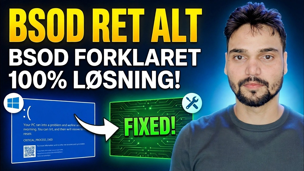BSOD Master Guide ⚡ PAGE_FAULT, IRQL, MEMORY & All Stop Fejl rettet