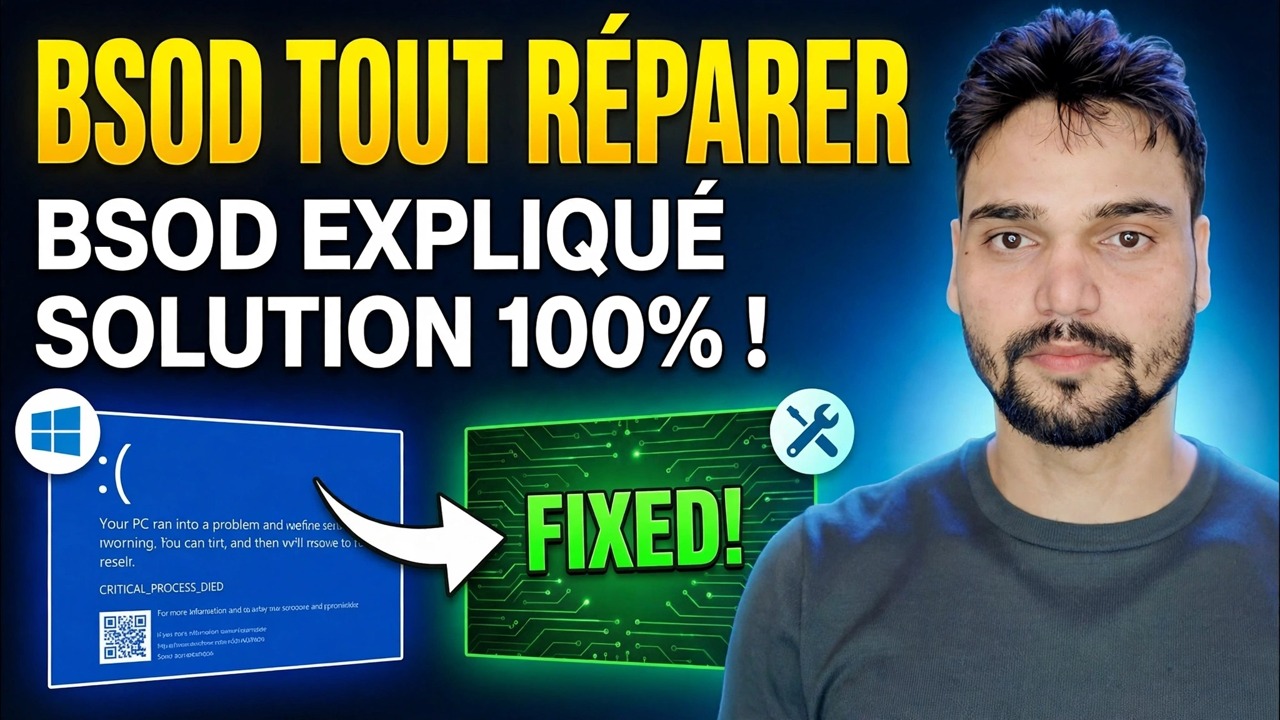 Guide principal BSOD ⚡ PAGE_FAULT, IRQL, MEMORY et toutes les erreurs d'arrêt corrigées