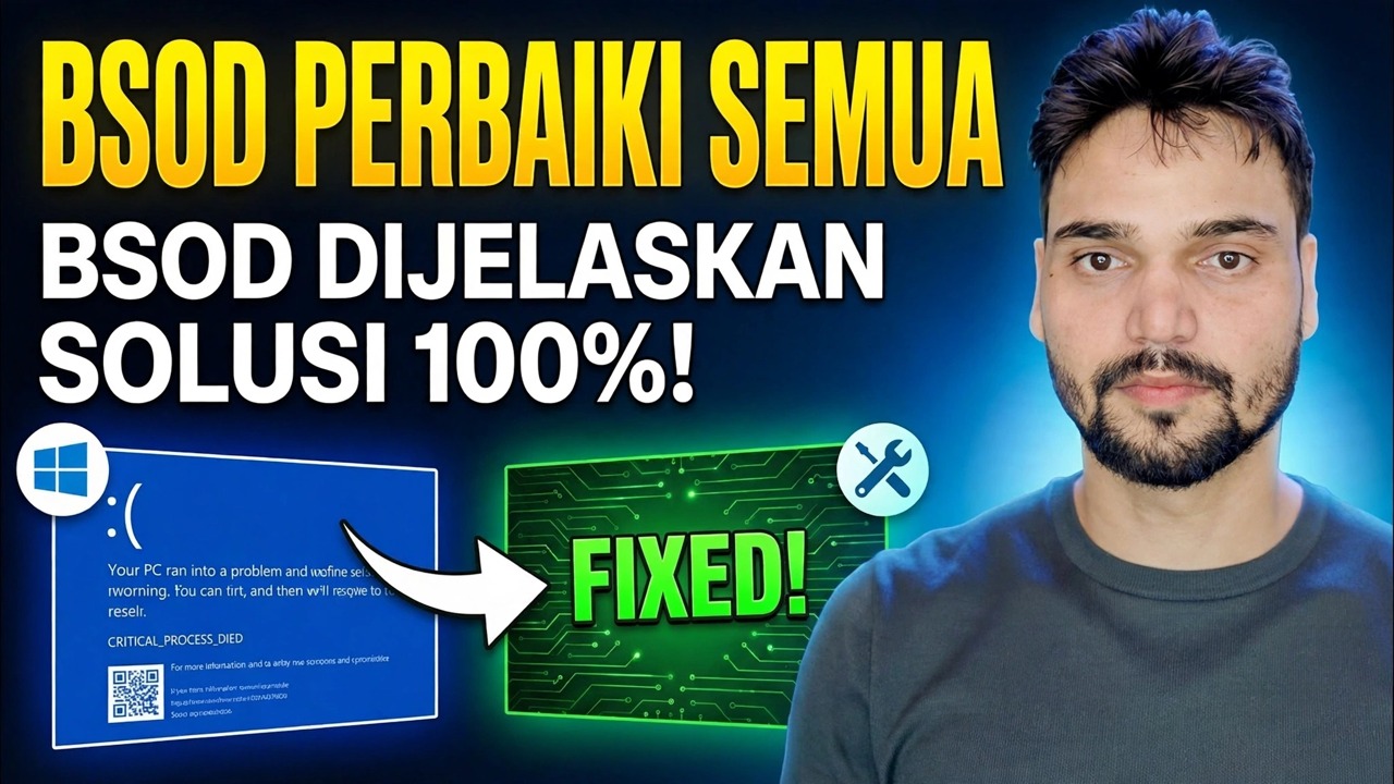 Panduan Master BSOD ⚡ PAGE_FAULT, IRQL, MEMORY & Semua Kesalahan Berhenti Diperbaiki