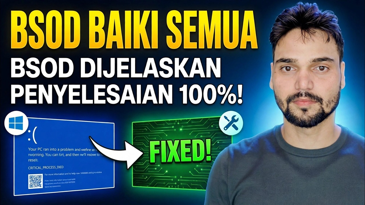 Panduan Induk BSOD ⚡ PAGE_FAULT, IRQL, MEMORY & All Stop Errors Dibetulkan