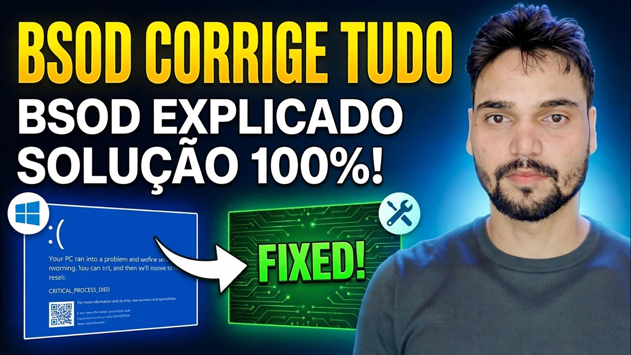 Guia mestre BSOD ⚡ PAGE_FAULT, IRQL, MEMORY e todos os erros de parada corrigidos