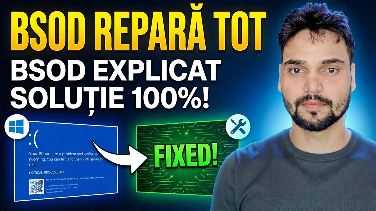 Ghid principal BSOD ⚡ PAGE_FAULT, IRQL, MEMORY și toate erorile de oprire remediate