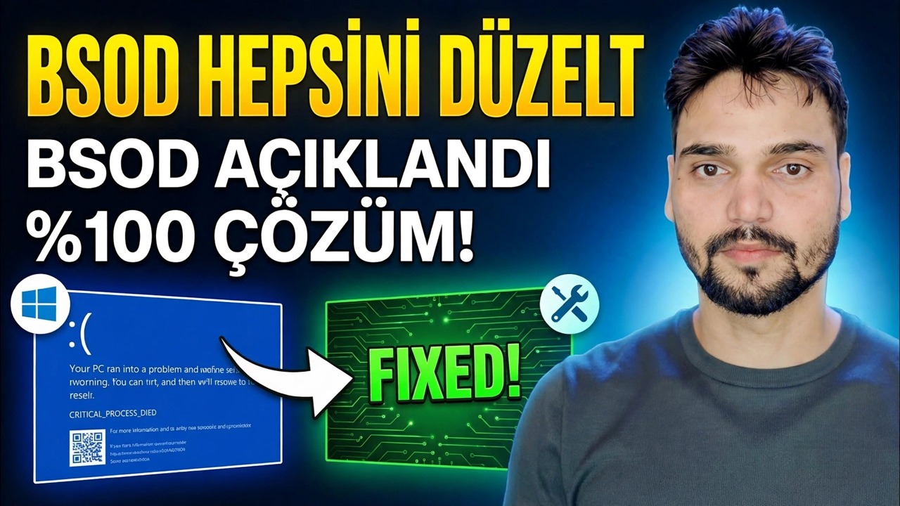 BSOD Ana Kılavuzu ⚡ PAGE_FAULT, IRQL, MEMORY ve Tüm Durdurma Hataları Düzeltildi