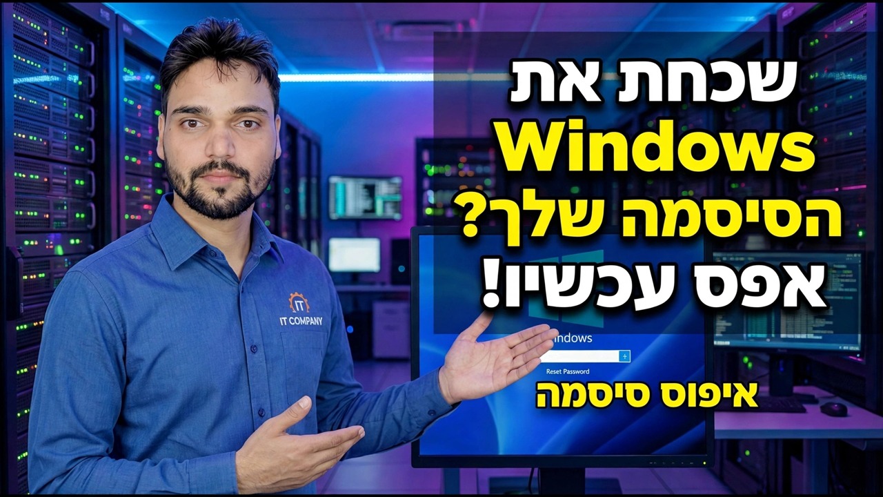 אפס סיסמת Windows שכחת
