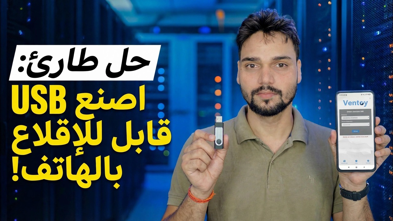 لا يوجد جهاز كمبيوتر؟ 😳 إنشاء USB قابل للتمهيد باستخدام الهاتف (إصلاح الطوارئ!)