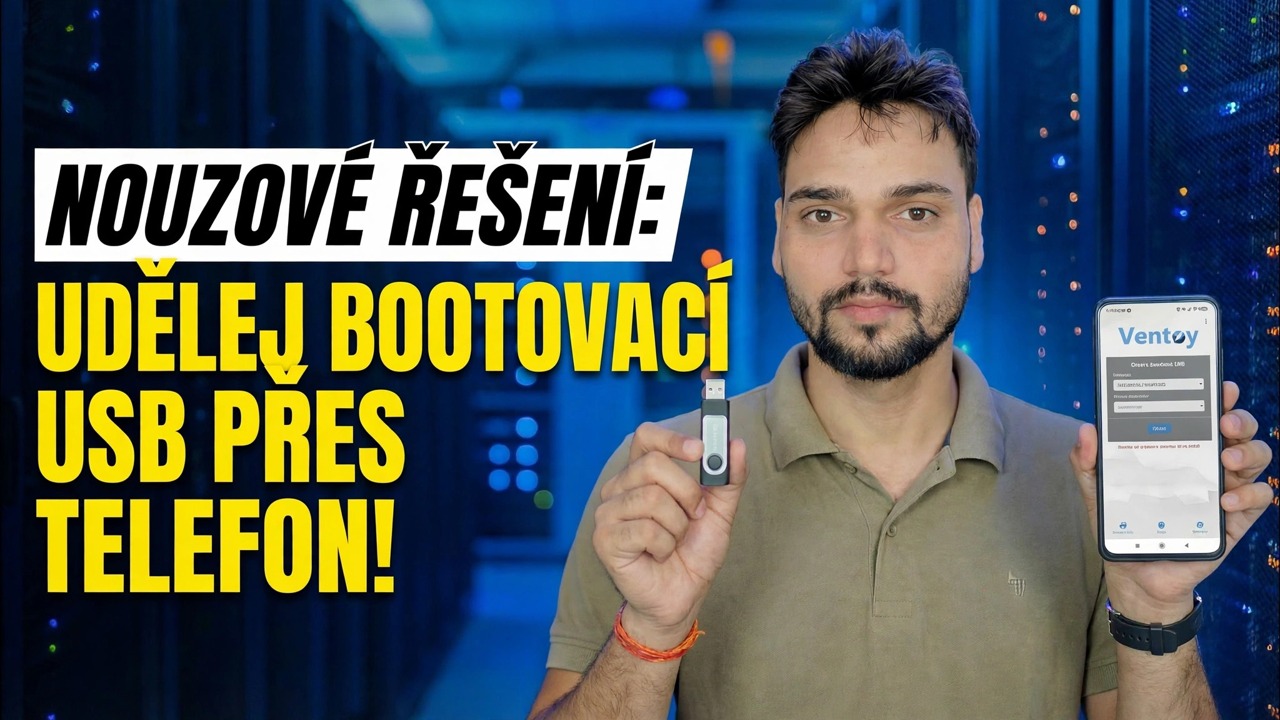 Bez PC? 😳 Vytvořte spouštěcí USB pomocí telefonu (nouzová oprava!)