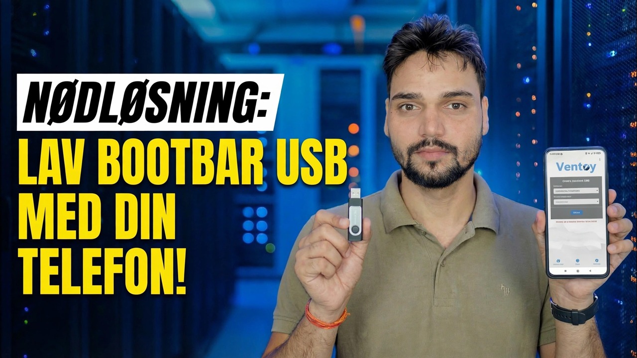 Ingen pc? 😳 Lav bootbar USB ved hjælp af telefon (nødrettelse!)