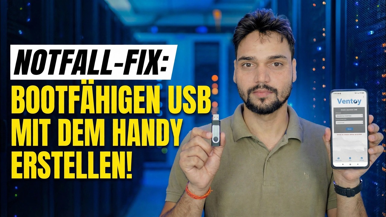 Kein PC? 😳 Bootfähigen USB-Stick per Telefon erstellen (Notfalllösung!)
