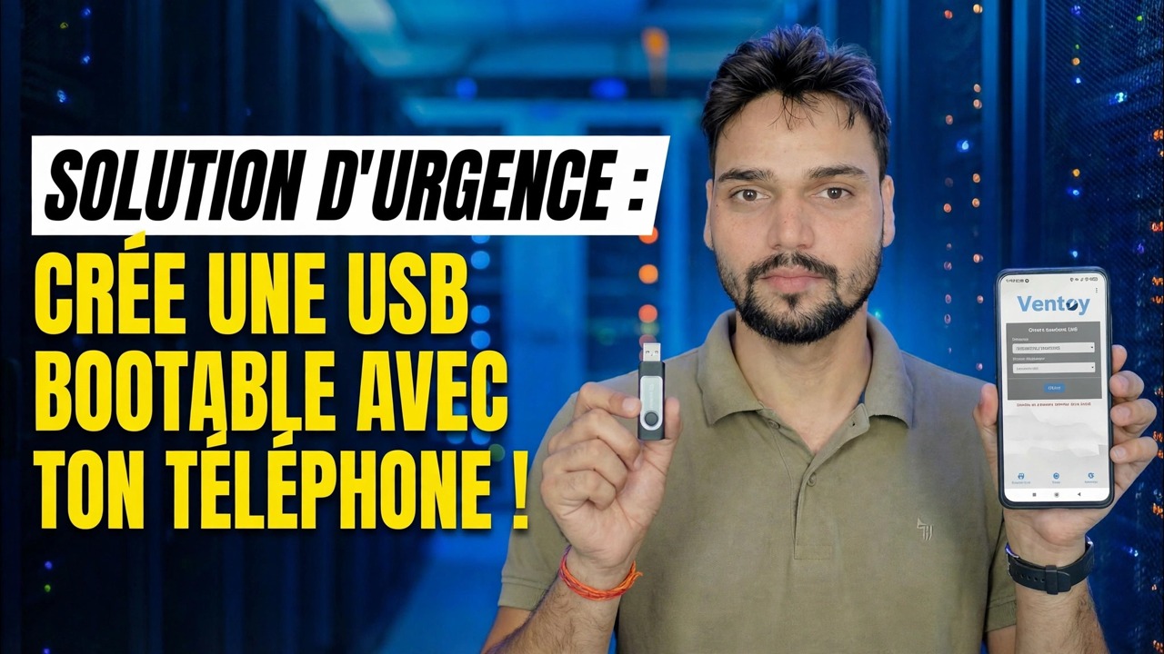 Pas de PC ? 😳 Créer une clé USB amorçable à l'aide d'un téléphone (correctif d'urgence !)