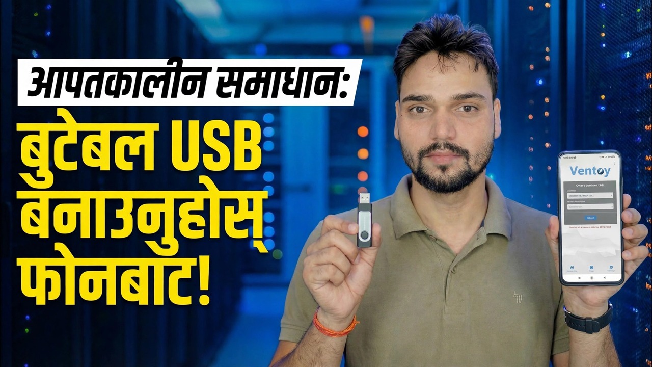 पीसी छैन? 😳 फोन प्रयोग गरेर बुटेबल USB बनाउनुहोस् (इमर्जेन्सी फिक्स!)