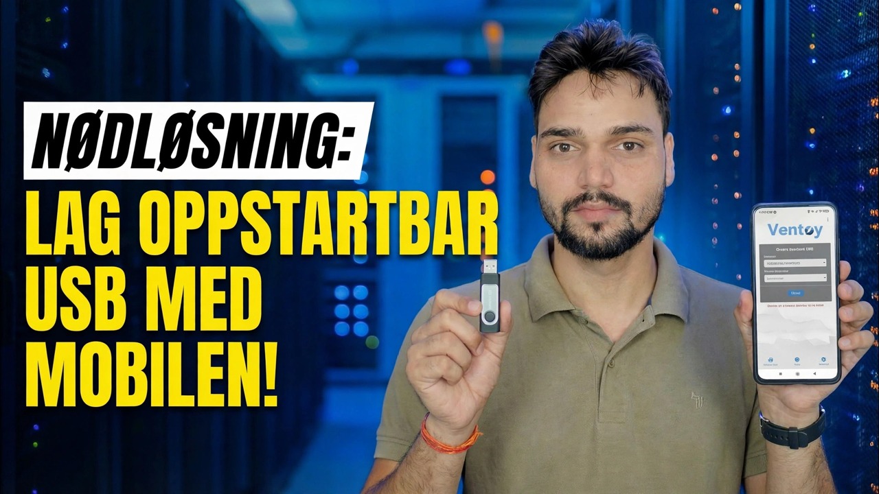 Ingen PC? 😳 Lag oppstartbar USB ved hjelp av telefon (nødfiks!)