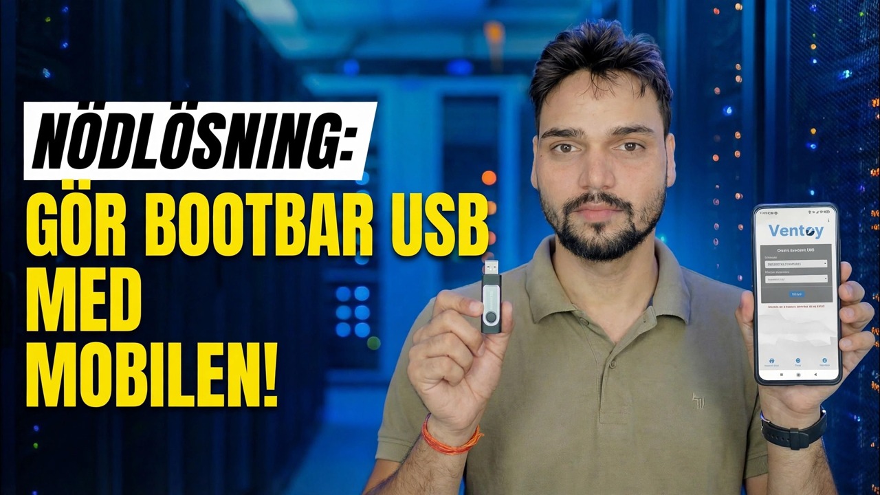 Ingen PC? 😳 Gör startbar USB med hjälp av telefon (nödfix!)