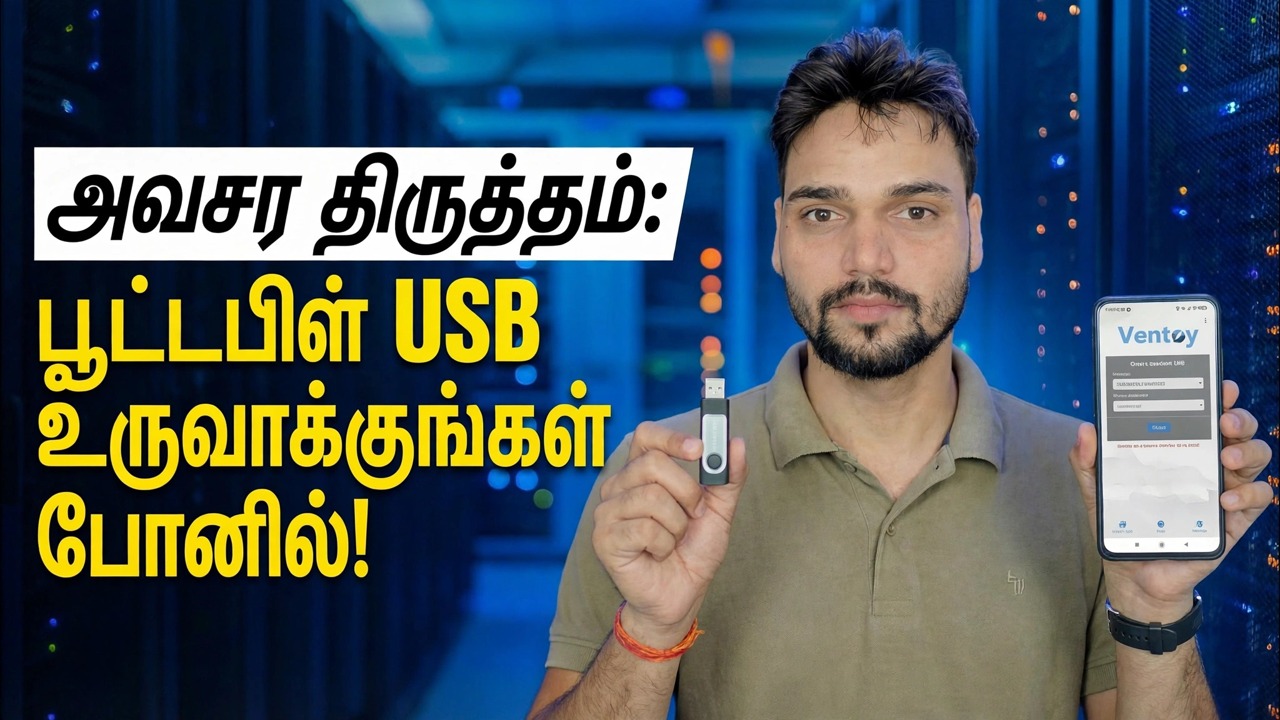 பிசி இல்லையா? 😳 ஃபோனைப் பயன்படுத்தி துவக்கக்கூடிய USB ஐ உருவாக்கவும் (அவசர தீர்வு!)