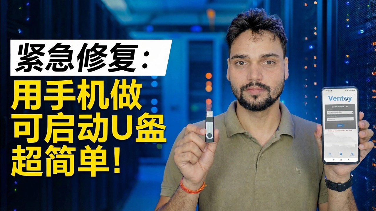 没有电脑？ 😳 使用手机制作可启动 USB（紧急修复！）