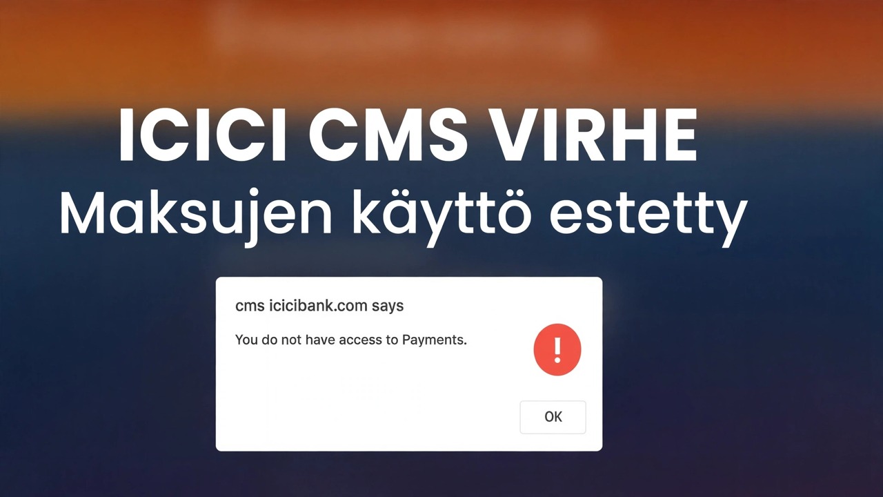 Korjaa icicibank Payments -käyttövirhe – helppo ratkaisu