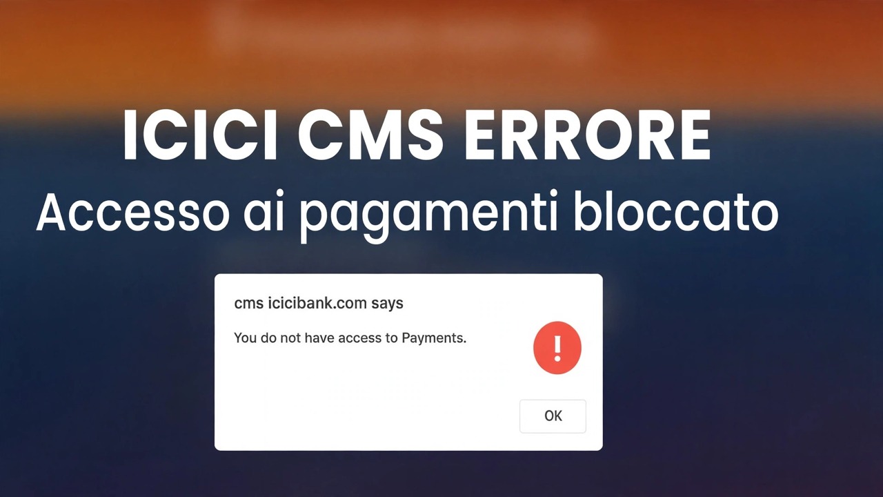 Correggi l'errore di accesso ai pagamenti icicibank: soluzione semplice