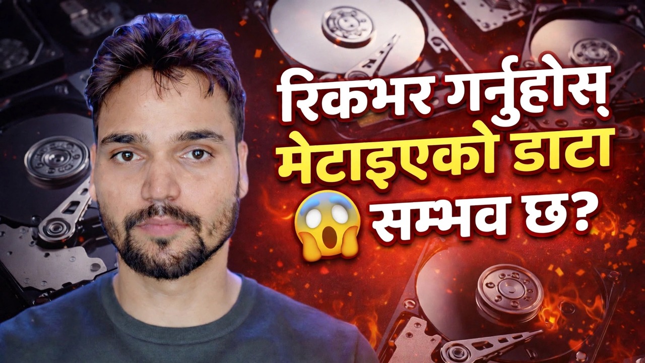 मेटाइएको डाटा रिकभर हो सक्ता है? 😳 ढाँचा पछि वास्तविक परीक्षण!