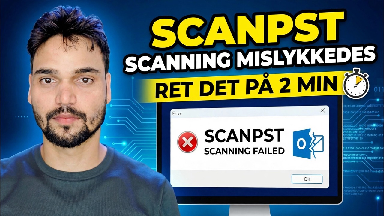 Ret ScanPST-reparationsfejl