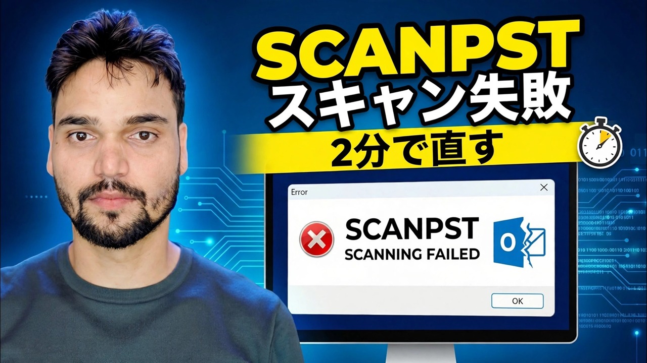ScanPST修復エラーを修正