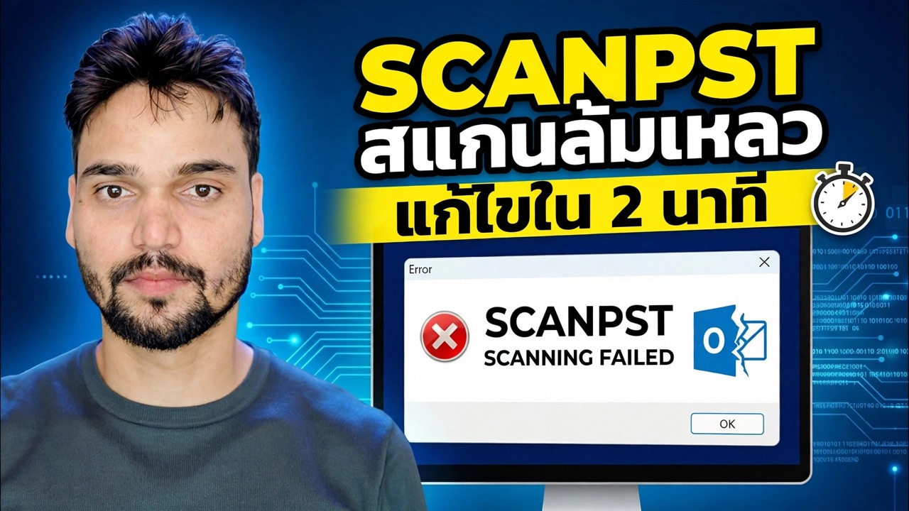 แก้ไขข้อผิดพลาดการซ่อมแซม ScanPST