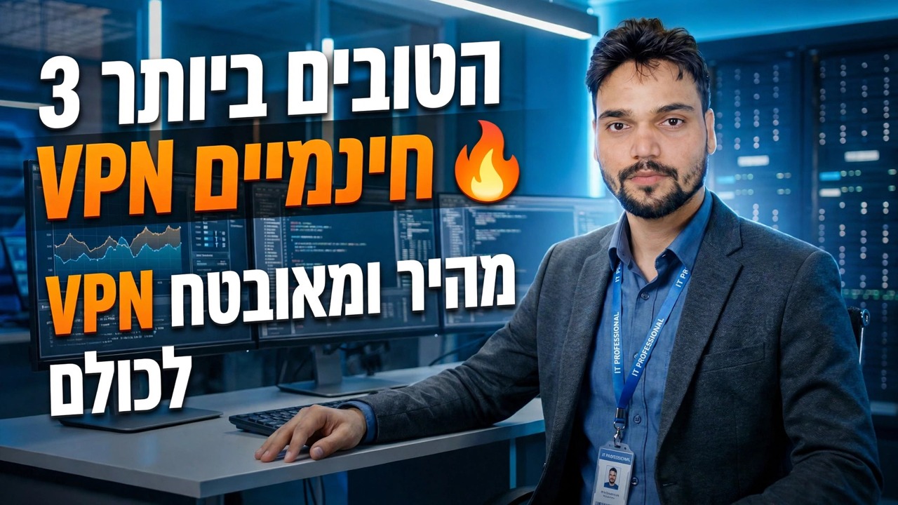 ה-VPN החינמי הטוב ביותר בשנת 2026 😳 מהיר וללא הגבלה