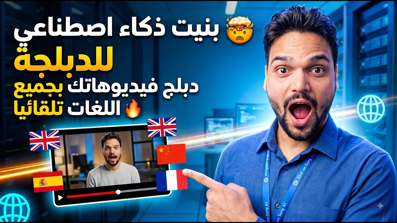 لقد أنشأت أداة دبلجة بالذكاء الاصطناعي 🤯 | دبلج فيديوهاتك بكل اللغات تلقائياً 🔥